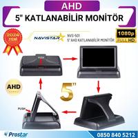 5" AHD Katlanabilir Monitör 1080P/720P/Analog destekli 