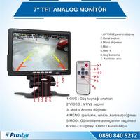 7" TFT 2 Adet Video Girişli Analog Monitör 