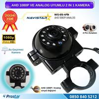 AHD 1080P ve Analog Pal Çevirilebilir 4 Pin Gece Görüşlü Araç Kamerası Metal Kelepçeli Yön Ayarlanabilir Full HD 