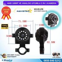 AHD 1080P ve Analog Pal Çevirilebilir 4 Pin Gece Görüşlü Araç Kamerası Metal Kelepçeli Yön Ayarlanabilir Full HD 