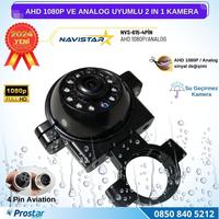 AHD 1080P ve Analog Pal Çevirilebilir 4 Pin Gece Görüşlü Araç Kamerası Metal Kelepçeli Yön Ayarlanabilir Full HD 