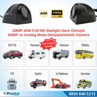 AHD 1080P ve Analog Pal Çevirilebilir 4 Pin Gece Görüşlü Yan, Ön ve Arka Uyumlu Full HD Kamera