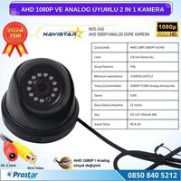 AHD 1080P ve Analog Pal Çevrilebilir Plastik Mini Dome Araç Kamerası