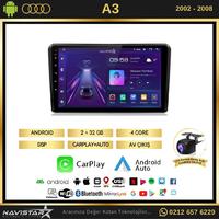 Audi A3 2002-2008 Model 2GB + 64GB Android 13 Kablosuz Carplay Navigasyon Multimedya Sistemi 