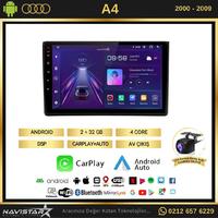 Audi A4  2000-2009 Model 2GB + 64GB Android 13 Kablosuz Carplay Navigasyon Multimedya Sistemi 