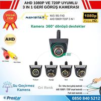 Ayarlanabilir Başlıklı AHD 1080P ve 720P Çevrilebilir 170 Derece Geniş Açılı Geri Görüş Kamerası