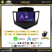 Chevrolet Cruze 2+64GB Kablosuz Carplay 2008-2015 Android 13 Navigasyon Multimedya Sistemi