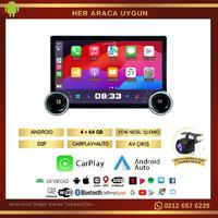 Citroen Berlingo DUAL KNOB 11.8"  2015-2018 KNOB Model 4GB + 64GB Android 13 Kablosuz Carplay Navigasyon Multimedya Sistemi 