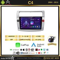 Citroen C4  2004-2011 Model 2GB + 64GB Android 13 Kablosuz Carplay Navigasyon Multimedya Sistemi 