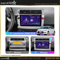 Citroen C4  2004-2011 Model 2GB + 64GB Android 13 Kablosuz Carplay Navigasyon Multimedya Sistemi 