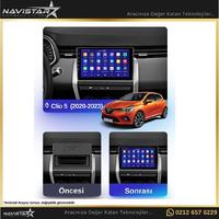 Clio 5 2020-2023 Model 2+64GB Android 13 Kablosuz Carplay Navigasyon Multimedya Sistemi 