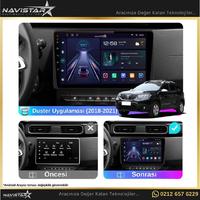 Dacia Duster 2018-2021 Model 2GB + 64GB Android 13 Kablosuz Carplay Navigasyon Multimedya Sistemi 