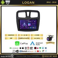 Dacia Logan 2012-2019 Model 2+64GB Android 13 Kablosuz Carplay Navigasyon Multimedya Sistemi 