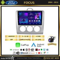 Ford Focus 2 Manuel Klima 2+64GB Kablosuz Carplay Android 13 Navigasyon Multimedya Sistemi