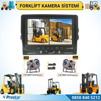 Forklift Kamera Sistemi Reach Truck 2 Kameralı 7 Inç Monitörlü Kayıtlı Kamera Seti