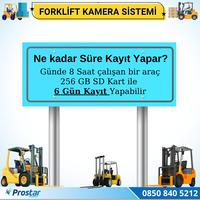 Forklift Kamera Sistemi Reach Truck 2 Kameralı 7 Inç Monitörlü Kayıtlı Kamera Seti