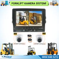 Forklift Kamera Sistemi Reach Truck 2 Kameralı 7 Inç Monitörlü Kayıtlı Kamera Seti