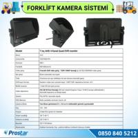 Forklift Kamera Sistemi Reach Truck 2 Kameralı 7 Inç Monitörlü Kayıtlı Kamera Seti