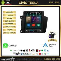 Honda Civic Tesla 2012-2015 Model 2GB + 32GB Kablosuz Carplay Navigasyon Multimedya Sistemi 