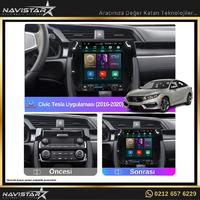 Honda Civic Tesla 2016-2020 Model 2GB + 32GB Kablosuz Carplay Navigasyon Multimedya Sistemi 