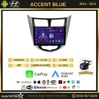 Hyundai  Accent Blue 2011-2013 Model 2+64GB Android 13 Kablosuz Carplay Navigasyon Multimedya Sistemi 