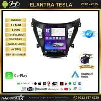 Hyundai Elantra Tesla 4GB + 64GB 2012-2015 Model Kablosuz Carplay Navigasyon Qled Multimedya Sistemi 