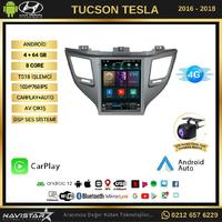 Hyundai Tucson Tesla 4GB + 64GB 2016-2018 Model Kablosuz Carplay Navigasyon Qled Multimedya Sistemi 