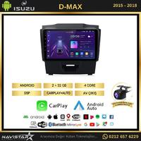 Isuzu DMax 2015-2018 Model 2GB + 64GB Android 13 Kablosuz Carplay Navigasyon Multimedya Sistemi 