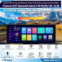 Kamyon Tır için Kayıtlı 2 Kameralı Android 13 WIFI GPS 4G Uzaktan izlemeli 4 GB + 64 GB Carplay 512 GB Destekli Tak Kullan Kamera Seti