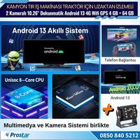 Kamyon Tır için Kayıtlı 2 Kameralı Android 13 WIFI GPS 4G Uzaktan izlemeli 4 GB + 64 GB Carplay 512 GB Destekli Tak Kullan Kamera Seti