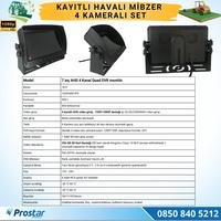 Kayıtlı Ahd Mibzer Havalı Tohum Makinesi 4 Kameralı 7 Inç Monitörlü 720P Araç Seti