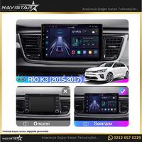 Kia Rio K3 2015-2017 Model 2+64GB Android 13 Kablosuz Carplay Navigasyon Multimedya Sistemi 