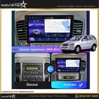 Kia Sorento  2002-2011 Model 2GB + 64GB Android 13 Kablosuz Carplay Navigasyon Multimedya Sistemi 