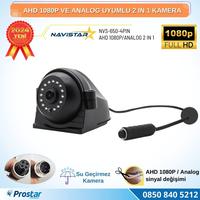 Metal Kasa AHD 1080P ve Analog Pal Çevirilebilir 4 Pin Gece Görüşlü Yan, Ön ve Arka Uyumlu Full HD Kamera