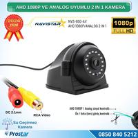 Metal Kasa AHD 1080P ve Analog Pal Çevirilebilir Gece Görüşlü Yan, Ön ve Arka Uyumlu Full HD Kamera