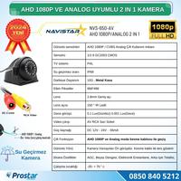 Metal Kasa AHD 1080P ve Analog Pal Çevirilebilir Gece Görüşlü Yan, Ön ve Arka Uyumlu Full HD Kamera