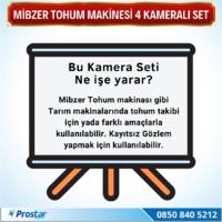 Mibzer Havalı Tohum Makinesi 4 Kameralı 7 Inç Monitörlü Araç Seti