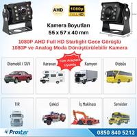 Mini Kamera AHD 1080P ve Analog Pal Çevirilebilir Gece Görüşlü Metal Ayaklı AV Full HD Kamera