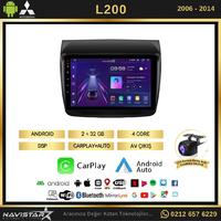 Mitsubishi L200  2006-2014 Model 2GB + 64GB Android 13 Kablosuz Carplay Navigasyon Multimedya Sistemi 