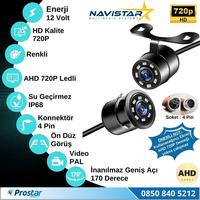 Navistar Ahd 720P 4 Pin Soketli Beyaz Ledli Kelebek Ve Tampon Uyumlu 6 Mt 4 Pin Kablolu Kamera