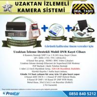 Okul Servis Kamera Sistemi Seti Uzaktan Izlemeli 4 Kameralı 7" Hdmi Monitör 320 Gb Harddisk Dahil