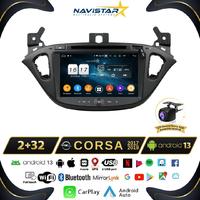 Opel Corsa 2017-2019 Model 2+64GB Android 13 Kablosuz Carplay Navigasyon Multimedya Sistemi 