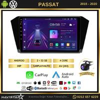 Passat B8 10 Inç 2+64GB Kablosuz Carplay Android 13 Navigasyon Multimedya Sistemi