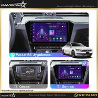 Passat B8 10 Inç 2+64GB Kablosuz Carplay Android 13 Navigasyon Multimedya Sistemi