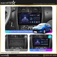 Peugeot 206  2001-2008 Model 2GB + 64GB Android 13 Kablosuz Carplay Navigasyon Multimedya Sistemi 