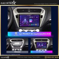 Peugeot 301 4GB + 64GB Kablosuz Carplay 2013-2018 Android 13 Navigasyon Multimedya Sistemi 