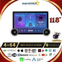 Peugeot 301 DUAL KNOB 11.8"  4GB + 64GB Kablosuz Carplay 2013-2018 Android 13 Navigasyon Multimedya Sistemi 