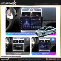 Peugeot 307  2002-2013 Model 2GB + 64GB Android 13 Kablosuz Carplay Navigasyon Multimedya Sistemi 