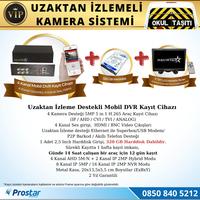 Profesyonel Servis Araç Kamera Seti 4 Kameralı Kayıtlı 320 Gb Harddiskli Tak Kullan Set