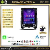 Renault Megane 4 Tesla 2017-2023 Model 2+32GB Android  Kablosuz Carplay Navigasyon Multimedya Sistemi 